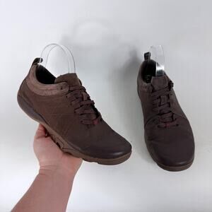 Marrell Mimosa Lena Athletic Sneakers Women's 10 Brown Leather Lace-Up Low Top